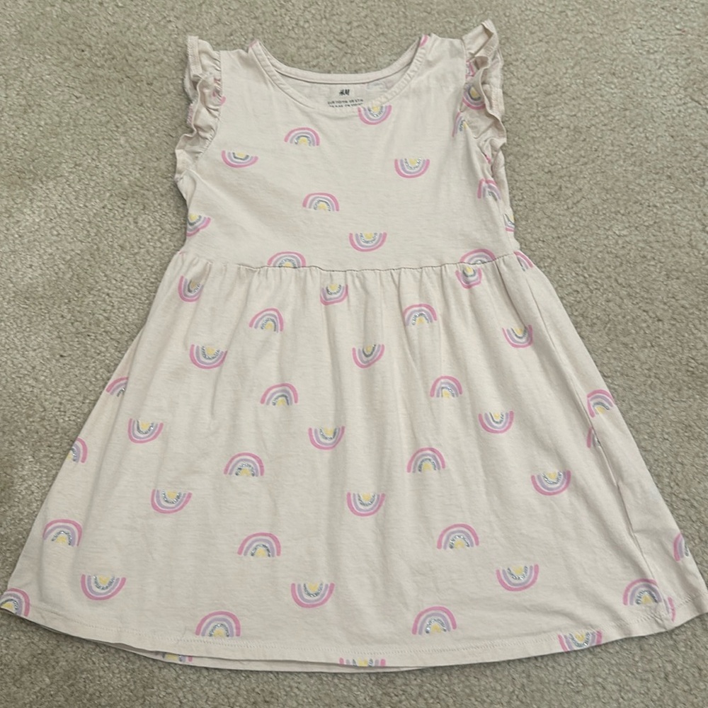 H&M Girls Rainbow Dress-5T-6